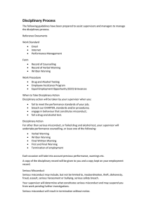 Disciplinary Process (PDF 125KB)