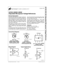 LM185/LM285/LM385 Adjustable Micropower Voltage References