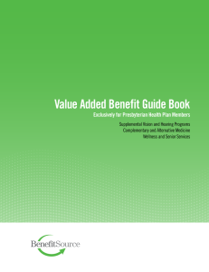 Value Added Benefit Guide Book