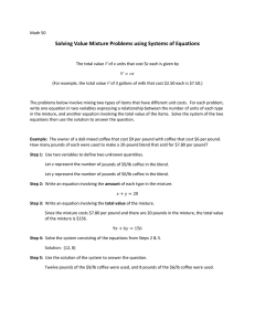 Solving Value Mixture Problems using Systems of Equations