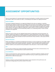 assessment opportunities