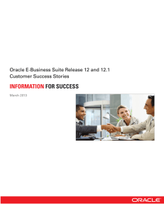 Oracle E-Business Suite Release 12 and 12.1