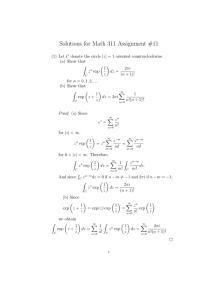 Solutions for Math 311 Assignment #11