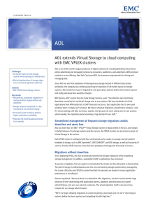 AOL Extends Virtual Storage To Cloud Computing With EMC VPLEX