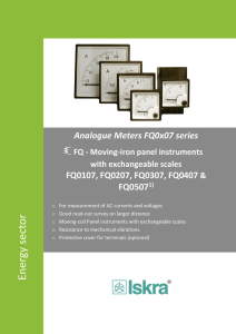 Analogue Meters FQ0x07 series FQ0107, FQ0207, FQ0307