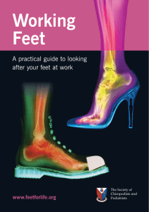 FfL Working Feet A5 - The Society of Chiropodists and Podiatrists