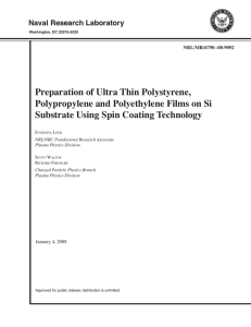 Preparation of Ultra Thin Polystyrene, Polypropylene