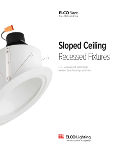 Sloped Ceiling Recessed Fixtures