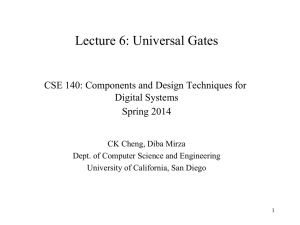 Lecture 6: Universal Gates - Computer Science and Engineering