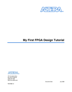My First FPGA Tutorial