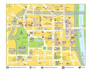Map of downtown Hartford, CT