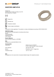 PRODUCT INFORMATION SKINTOP® GMP-HF-M