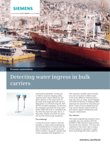 Detecting water ingress in bulk carriers