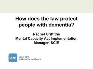 How does the law protect people with dementia?