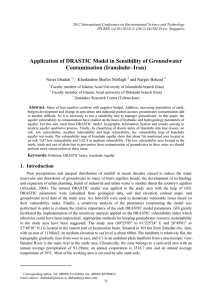Application of DRASTIC Model in Sensibility of