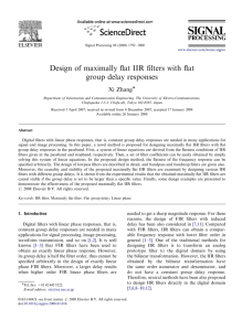 Design of maximally flat IIR filters with flat group delay responses