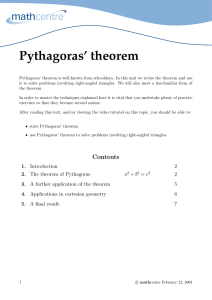 Pythagoras` theorem