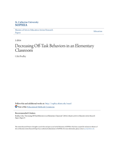 Decreasing Off-Task Behaviors in an Elementary Classroom