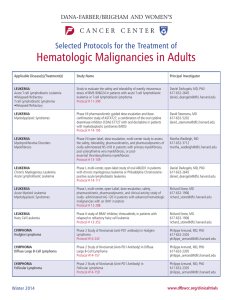 Hematologic Malignancies in Adults - Dana