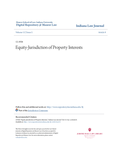 Equity-Jurisdiction of Property Interests