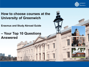 How to choose courses at the University of Greenwich – Your Top