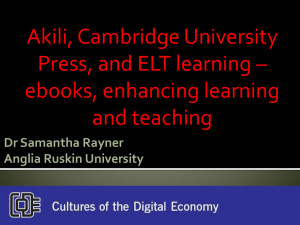 Akili, Cambridge University Press, and ELT learning – ebooks