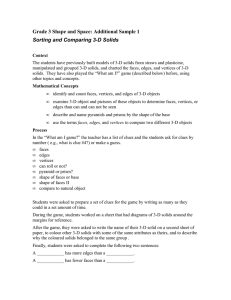 Grade 3 Shape and Space: Additional Sample 1 Sorting and