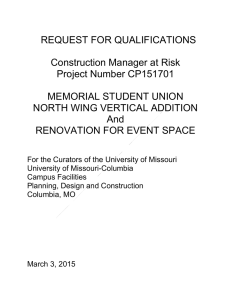 Standard CMR RFQ - Campus Facilities | University of Missouri