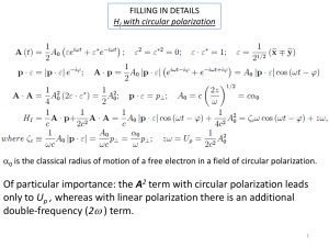Of particular importance: the A2 term with circular polarization leads