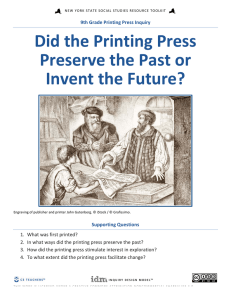 Did the Printing Press Preserve the Past or Invent the
