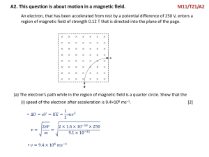 A2. This question is about motion in a magnetic field
