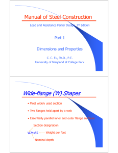 h Wide-flange (W) Shapes flange (W) Shapes