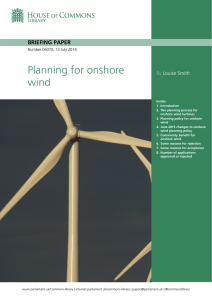 Planning for onshore wind