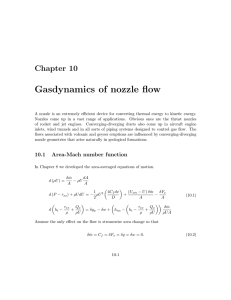 Gasdynamics of nozzle flow