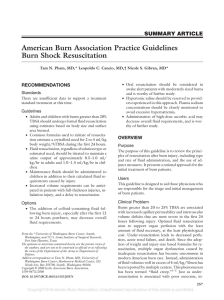 American Burn Association Practice Guidelines Burn Shock