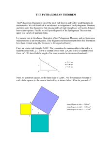 the pythagorean theorem - UH