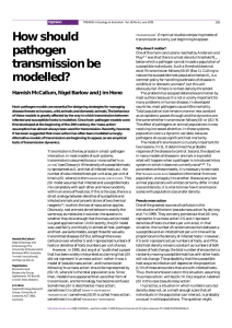 How should pathogen transmission be modelled?
