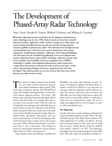 The Development of Phased-Array Radar Technology