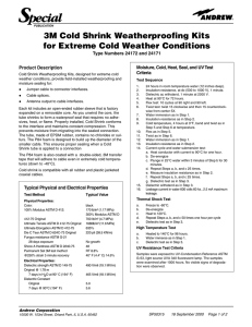 3M Cold Shrink Weatherproofing Kits for