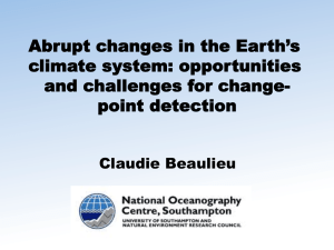 Abrupt changes in the Earth`s climate system: opportunities and