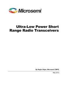 Ultra-Low Power Short Range Radio Transceivers