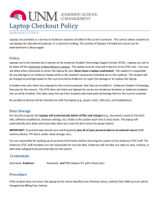 Laptop Checkout Policy - Anderson School of Management