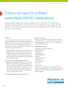 HEDIS Tip Sheet - Follow-up Care for Children Prescribed with ADHD