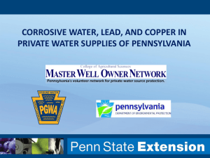 corrosive water, lead, and copper in private water supplies