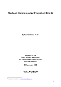 Study on Communicating Evaluation Results FINAL VERSION