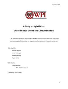 A Study on Hybrid Cars - Worcester Polytechnic Institute