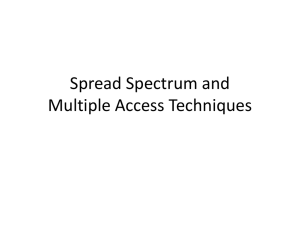 Spread Spectrum and Multiple Access Techniques