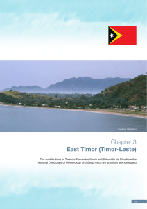Chapter 3: East Timor (Timor-Leste)