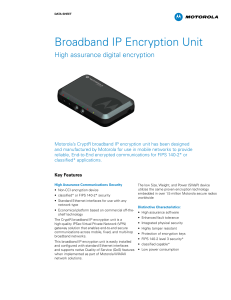 Broadband IP Encryption Unit