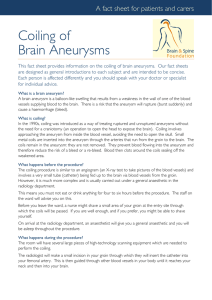 Coiling Of Brain Aneurysms